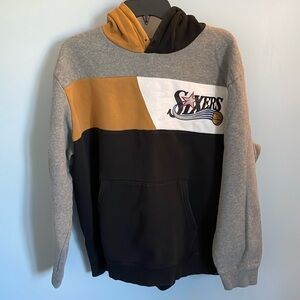 Mitchell & Ness COLOR BLOCKED FLEECE HOODIE PHILADELPHIA 76ERS size 2XL